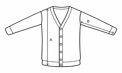 Mens-Size-Guide-Cardigan-A-B-Arrows.png Size Guide Diagram